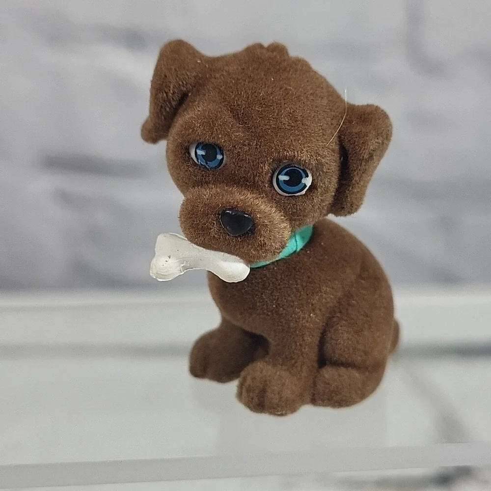 Mini Puppy Dogs Flocked Figures Lot of 5 Some Puppy in‎ My Pocket